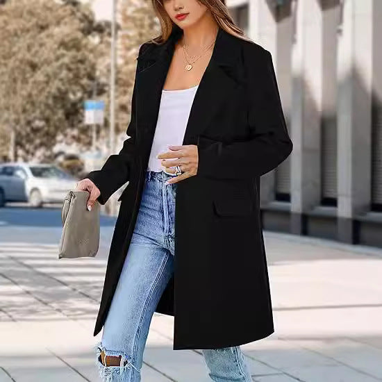 Manteau cardigan en laine à la mode pour femme