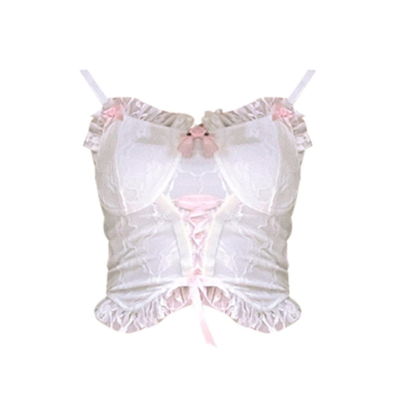 Outer Wear Sweet And Spicy Lace Camisole Women's Spring Clothes